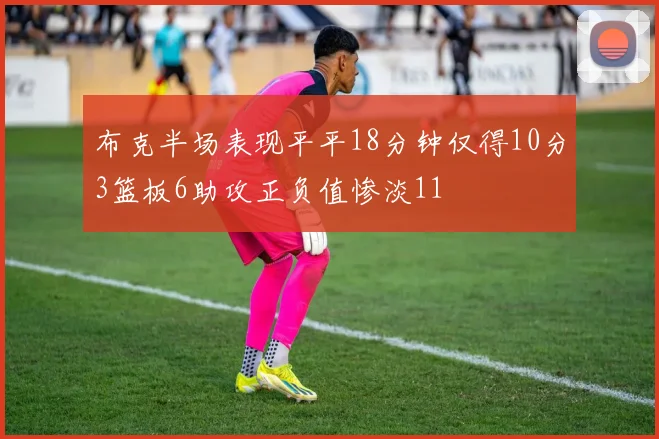 布克半场表现平平18分钟仅得10分3篮板6助攻正负值惨淡11